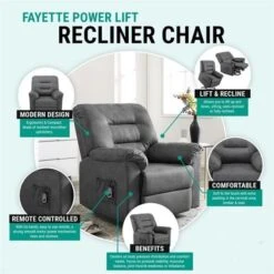 Electric Power Lift Recliner Chair Sofa, Remote Controlled Power Lift Chair, Comfortable Power Lift Recliners For Elderly Gray - Mocha -Baxton Acme Shop 00fbd1da f169 440d 81e1 5b98ff5c6992