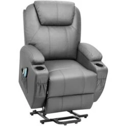 Power Lift Recliner PU Leather With Massage And Heating - Brown -Baxton Acme Shop 014d12e1 41fb 4d61 b0a1 0954528726be