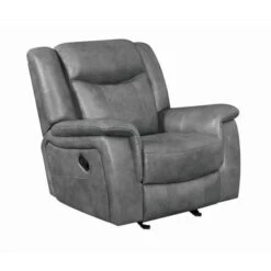 Coaster Furniture Conrad Grey Upholstered Motion Glider Recliner - Grey -Baxton Acme Shop 0264cc6e 86c4 4776 996f b3d7d9071c27