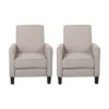 Darvis Recliners (Set Of 2) By Christopher Knight Home - Wheat + Dark Brown -Baxton Acme Shop 02779346 6e32 4bbd ab41 b8a72417272c