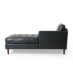 Malinta Contemporary Tufted Chaise Lounge By Christopher Knight Home - 66.75" L X 31.50" W X 33.00" H - Dark Brown + Espresso -Baxton Acme Shop 02996bee d7c3 4d19 81b7 8b91a290291a