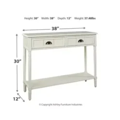 White Goverton Console Sofa Table -Baxton Acme Shop 02a2e949 3468 46fc 8b46 64f186367989