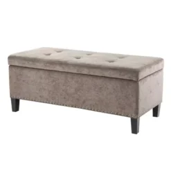 Mae II Taupe Tufted Top Storage Bench -Baxton Acme Shop 02fd5f83 47ec 4c1e 9f9a 625833f4a0b6