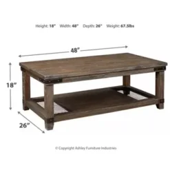 Brown Danell Ridge Rectangular Cocktail Table -Baxton Acme Shop 0368299d 7697 4a12 9cc3 705ba63f6d89