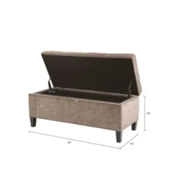 Mae II Taupe Tufted Top Storage Bench -Baxton Acme Shop 037e933a 57bb 4c2b bc73 9150812ec727
