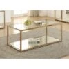 Coffee Table With Mirror Shelf Chocolate Chrome -Baxton Acme Shop 03ca207f 975f 42f7 ab18 80c0d60004cd