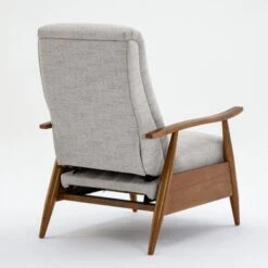 Taylor Wood Arm Push Back Recliner In Performance Fabric By Greyson Living - Sea Oat -Baxton Acme Shop 041a1072 0cd6 4a1d 968c 824039b84acc