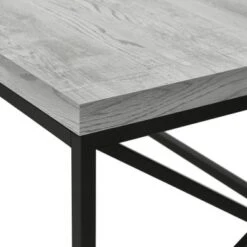 Coffee Table/ Accent/ Cocktail/ Rectangular/ Living Room/ 44"L/ Metal/ Laminate/ Grey/ Black/ Contemporary/ Modern -Baxton Acme Shop 049f3da4 18ad 408b 8900 0f9d6c039f19