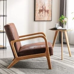 Glostrup 25.2'' Wide Armchair - Camel -Baxton Acme Shop 04de3161 668f 4ad3 bcf2 ddc228411026