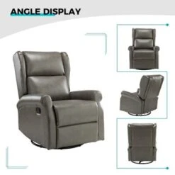 Baksoho Contemporary Leather Swivel Nursery Chair With Metal Base By HULALA HOME - TURQUOISE -Baxton Acme Shop 04e8035b 41f6 4c25 99f3 e81e283be8ed