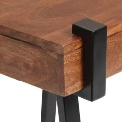 ExBrite Solid Wood End Table Side Table Metal Legs With Total Side 4" - Wood -Baxton Acme Shop 056470bd a331 43d1 b8d5 c6c55577e1dc