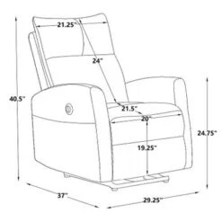 29.25'' Wide Manual Glider Standard Recliner - Light Gray -Baxton Acme Shop 05f2a822 e7b6 4466 aa89 af8f73419645