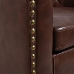 Mid-century Modern Nailhead Accent PU Barrel Chair. - White -Baxton Acme Shop 06b0f3fc 4cc6 474e bffc 20c8e3d4eab0