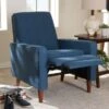 Mid-century Fabric Recliner By Baxton Studio - Blue -Baxton Acme Shop 0730d2e7 40fe 4d11 afeb 09722e0c5762