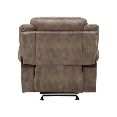 Velvet Upholstered Glider Recliner - Grey 8 Velvet Upholstered Glider Recliner - Grey - Image 6