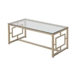 Rectangle Glass Top Coffee Table Nickel -Baxton Acme Shop 091a7ca7 4732 43a1 a944 272425e990a2