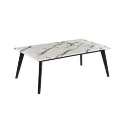 Rectangle Faux Marble Top Coffee Table Black And White -Baxton Acme Shop 098cd9ec 8261 4b01 88d6 77d56aee3c09