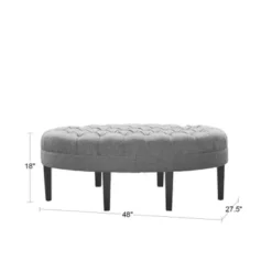 Delaney Button Tufted Linen Bench -Baxton Acme Shop 0a4c3c6e c739 4277 b6a4 a70263f7c7b5