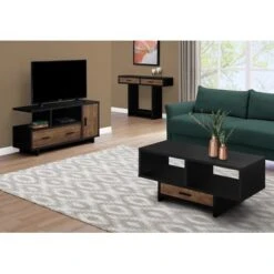 Coffee Table/ Accent/ Cocktail/ Rectangular/ Storage/ Living Room/ 42" L/ Drawer/ Laminate/ Black/ Brown/ Contemporary/ Modern -Baxton Acme Shop 0b62fa15 9c8c 4a7b aca0 770f892778ec