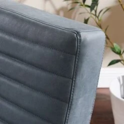 Art Leon Retro Armless Leather Chair - Real Leather - Brown -Baxton Acme Shop 0b72d317 2774 429a 8040 68a99e886e6d