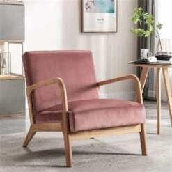 Kreindy Velvet/ Wood Mid-century Modern Armchair - Purple -Baxton Acme Shop 0c116cad 63f2 4560 bde8 d262db48fda5