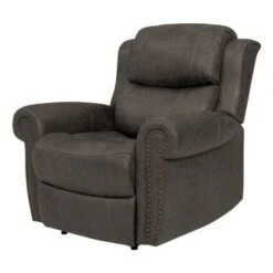 Copper Grove Dilsen Extra Large Rolled Arm Wall Hugger Recliner Chair - Saddle Brown -Baxton Acme Shop 0d96f5e8 4965 4d90 9491 7a1523d245ab
