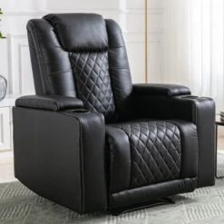 Electric Power Recliner Chair With USB Ports And Cup Holders - Black -Baxton Acme Shop 0dfb296d 88ad 4698 bb11 d71cc4c166fe