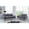 Buchan 2 Piece Velvet Living Room Set - Grey -Baxton Acme Shop 0e4096de ccae 43f9 9ead 27135838a3fa