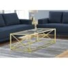 Coffee Table/ Accent/ Cocktail/ Rectangular/ Living Room/ 44"L/ Metal/ Tempered Glass/ Gold/ Contemporary/ Modern -Baxton Acme Shop 0e80e598 0726 49f8 a9a2 f8f40e1e64b8