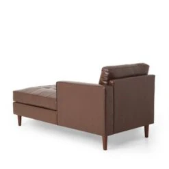 Malinta Contemporary Tufted Chaise Lounge By Christopher Knight Home - 66.75" L X 31.50" W X 33.00" H - Dark Brown + Espresso -Baxton Acme Shop 0ea3e7d6 ad73 4f44 8e6a 4c9bbe42cde0