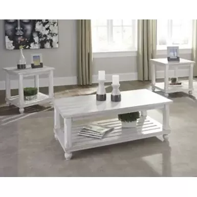 White Cloudhurst Occasional Table Set (3/CN) 4 White Cloudhurst Occasional Table Set (3/CN) - Image 2