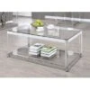 Claude Coffee Table With Lower Shelf Chrome And Clear -Baxton Acme Shop 0f16aa87 7283 4950 9ca6 440a8a6b8375
