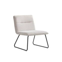 Corvus Cosmo Fabric Lounge Accent Slipper Chair - Beige