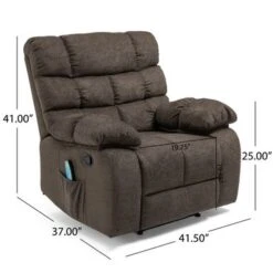 Blackshear Indoor Pillow Tufted Massage Recliner By Christopher Knight Home - Black + Brown -Baxton Acme Shop 1009e583 0296 43c8 81ff 95766afcac70
