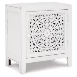 White Fossil Ridge Accent Cabinet