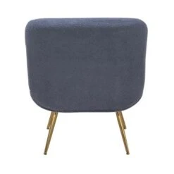 Porthos Home Quinn Accent Chair With Footrest And Pillow, Fabric Upholstery, Gold Legs - Blue -Baxton Acme Shop 105e883b 3ea8 4acd a1bd d894dc61c512