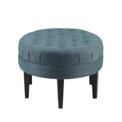 Delaney Surfboard Tufted Blue Ottoman -Baxton Acme Shop 10b3a278 5bdf 48b8 ac73 b0200c26358f