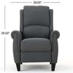Haddan Fabric Recliner Club Chair By Christopher Knight Home - Charcoal -Baxton Acme Shop 1140faa4 2e7b 484a ada8 e0d962c247f6