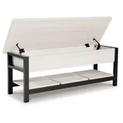 White Rhyson Storage Bench -Baxton Acme Shop 1160f98f fcfa 477e b567 aad4b8f9ca04