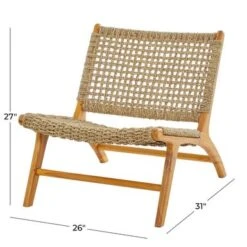 Leather Accent Chair With Armrests - 19"W X 20"L X 30"H - Dark Brown - Armless -Baxton Acme Shop 119b6036 f558 4568 9d6e 5cdce67f60ee