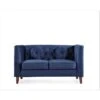 Fancher Kittleson Classic Chesterfield Loveseat - Dark Blue -Baxton Acme Shop 1214e8b5 596a 45e2 b707 648ebc7ef01c