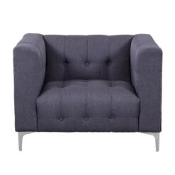 Chic Home Capone Tufted Linen Club Chair - Smoke -Baxton Acme Shop 1234a22c b795 465f 9a67 d286dcd524fa
