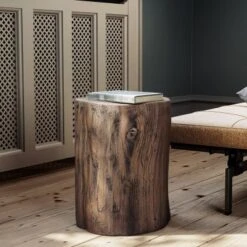 COSIEST Indoor Faux Wood Tree-Trunk Log Stool - 1pc - Light Brown -Baxton Acme Shop 1240639e 9bb7 4dc3 b14b 65967d80edcd