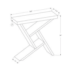 Accent Table/ Console/ Entryway/ Narrow/ Sofa/ Living Room/ Bedroom/ Laminate/ Grey/ Black/ Contemporary/ Modern -Baxton Acme Shop 13b267be 9e3c 4b49 b8cd 831cfc6e0422