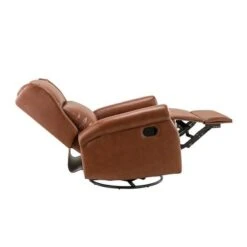 Baksoho Contemporary Leather Swivel Nursery Chair With Metal Base By HULALA HOME - GREY -Baxton Acme Shop 13c37a3d 22fb 4cb9 adf5 ff571c8080fe