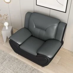 William Street 47.3" Faux Leather Upholstered Club Chair - Red/Black -Baxton Acme Shop 13dd03bd a2da 4076 85b6 62832c10ad7e