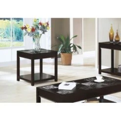 Accent Table/ Side/ End/ Nightstand/ Lamp/ Living Room/ Bedroom/ Laminate/ Brown/ Transitional