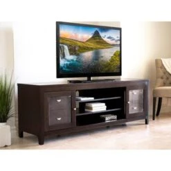 Abbyson Brooks 72 Inch Entertainment Console - Espresso