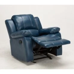Charleston Leather Gel Glider Rocker Recliner By Greyson Living - Blue -Baxton Acme Shop 14c03613 0af4 4d50 9aed 922c8e5dfeed