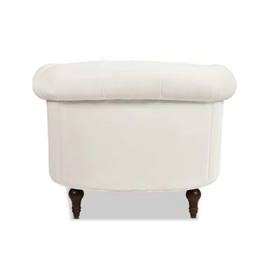 La Rosa Victorian Tufted Upholstered Accent Chair - Opal Grey Velvet 16 La Rosa Victorian Tufted Upholstered Accent Chair - Opal Grey Velvet - Image 14